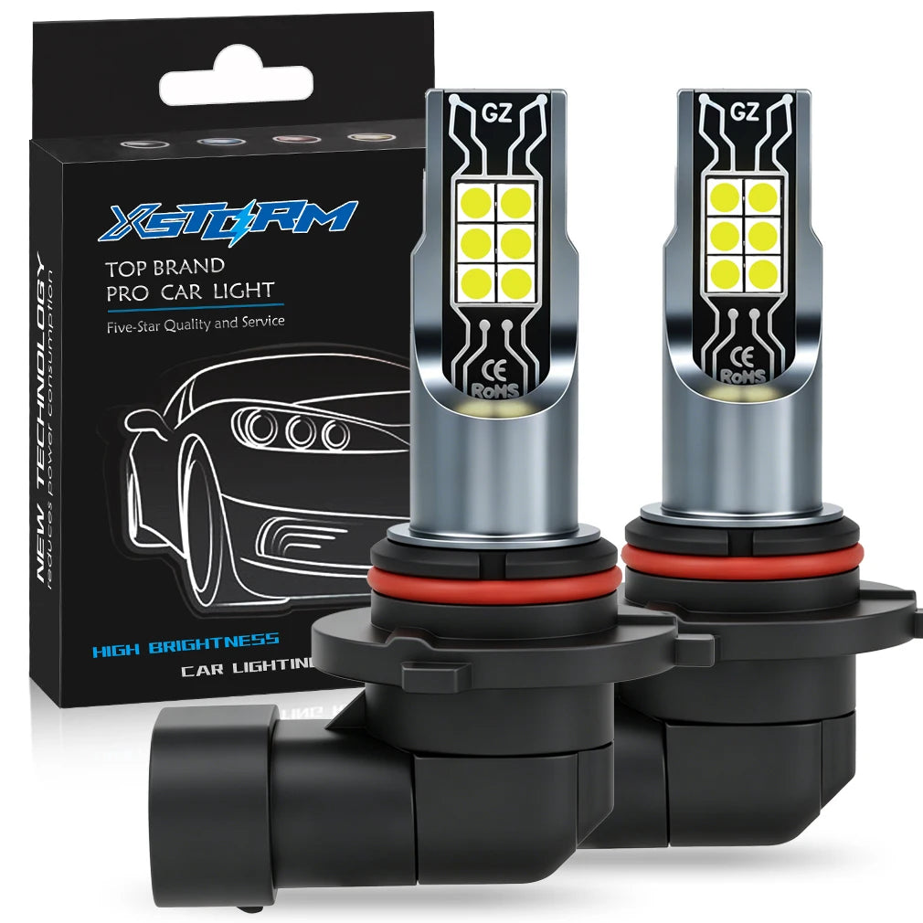Fari Fendinebbia LED XSTORM H11 Canbus H4 H7 9005 9006, Luci LED per Auto 80W 30000LM HB3 HB4, Lampadine LED 6000k Luce Bianca