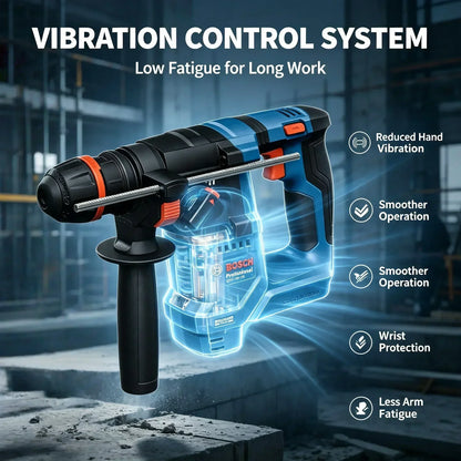 ‌ Bosch 18V-18 X Trapano Tassellatore Rotativo a Batteria Leggero Brushless 2-in-1 per Calcestruzzo