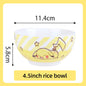 Set di Stoviglie in Ceramica Pokemon SHUNXIANG, Ciotole e Piatti con Motivi Cartoon, Set per Cena, Insalata e Pasta, Adatti al Microonde