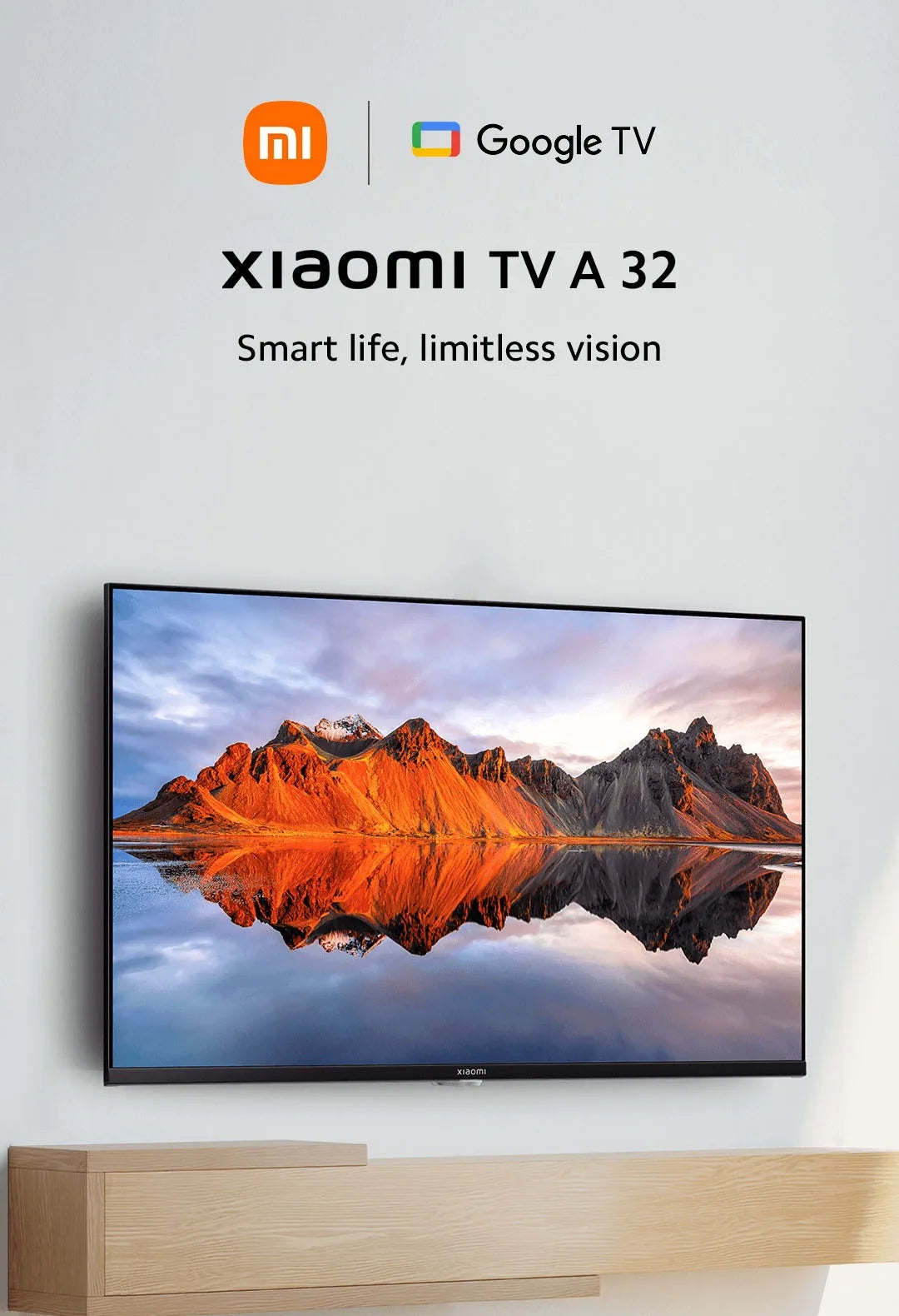 Xiaomi TV A 32, dimensioni compatte con schermo colorato, suono dinamico con audio Dolby ™ , DTS-X e DTS Virtuale:X, Fini metallici di fascia alta