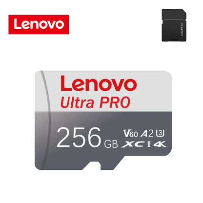 Scheda di memoria MicroSD ad alta velocità Lenovo, scheda TF, 1T, 128GB, 256GB, 512GB, classe A2, stabile, per registrazioni 4K, compatibile con DJI Pocket4 Action Cam.