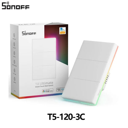Sonoff TX Ultimate SONOFF T5 86 Interruttore da parete Sonoff Accesso completamente touch Bordo luminoso a LED Telecomando multi-sensorio tramite EWeLink