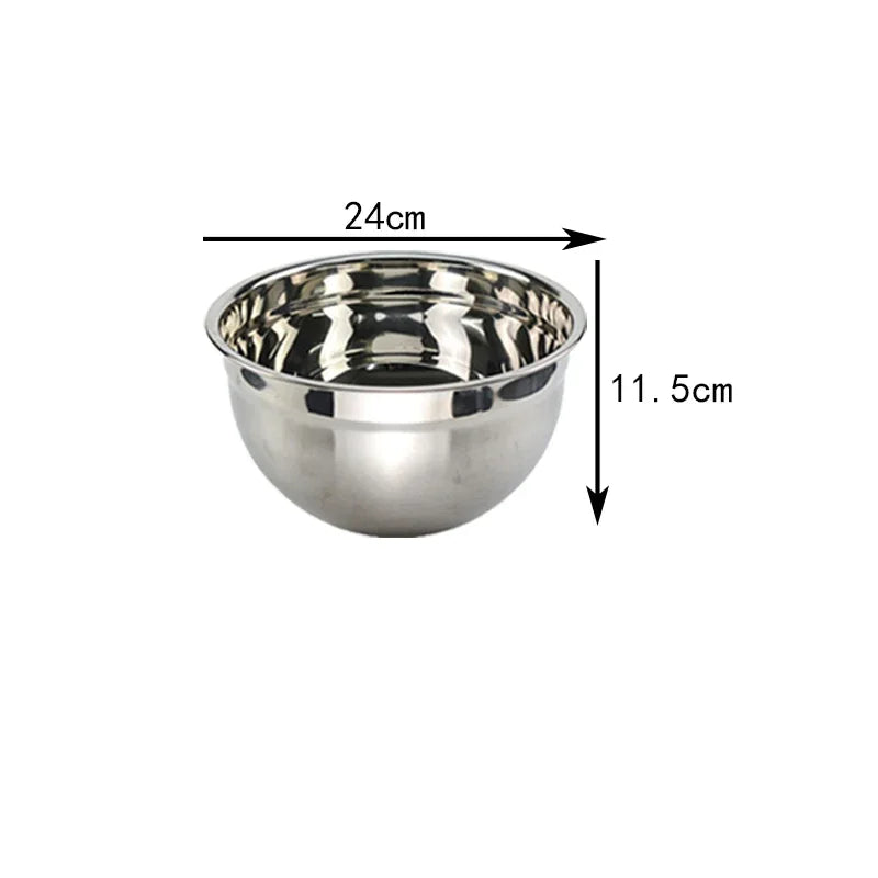Ciotole per miscelazione in acciaio inossidabile (set da 7) Set di ciotole per insalata di frutta Set di ciotole per riporre utensili da cucina da cucina 18/20/22/24/26/28/30 cm