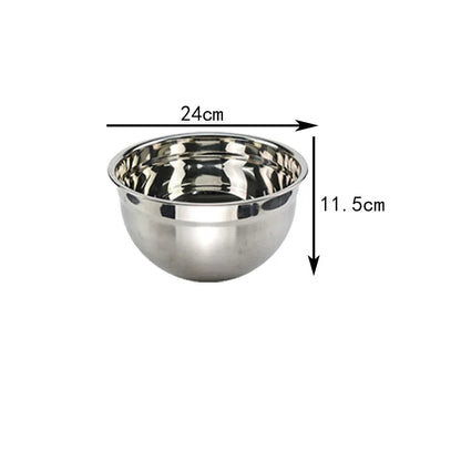 Ciotole per miscelazione in acciaio inossidabile (set da 7) Set di ciotole per insalata di frutta Set di ciotole per riporre utensili da cucina da cucina 18/20/22/24/26/28/30 cm