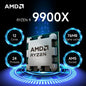AMD Ryzen 9 9900X, CPU a 12 core e 24 thread, 5,6 GHz, 64 MB di cache L3, socket AM5, DDR5, TDP di 120 W, processore della serie 9000, senza ventola.