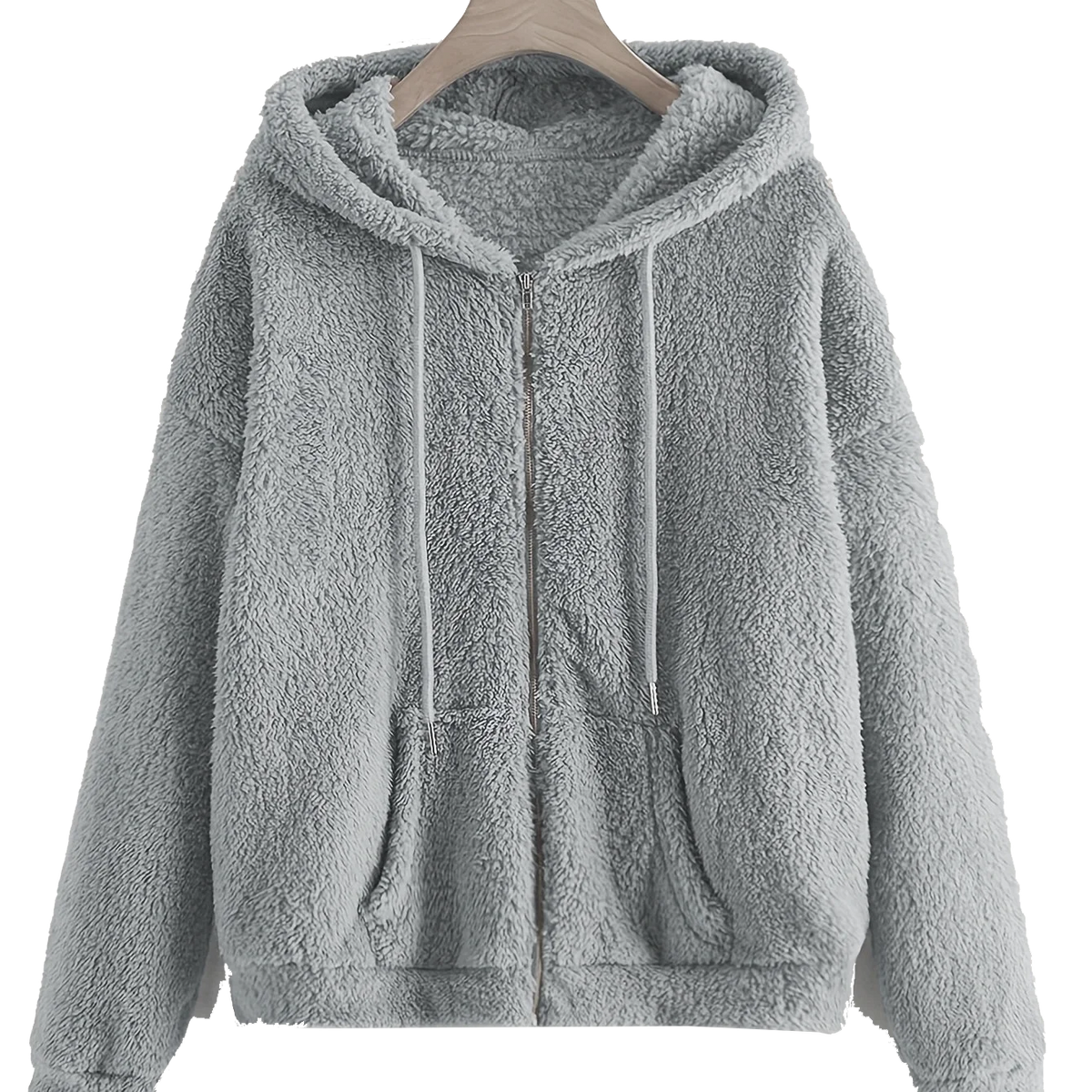 Felpa con cappuccio da donna per autunno e inverno, giacca con cardigan in velluto e cerniera, top nero e grigio, vestibilità ampia