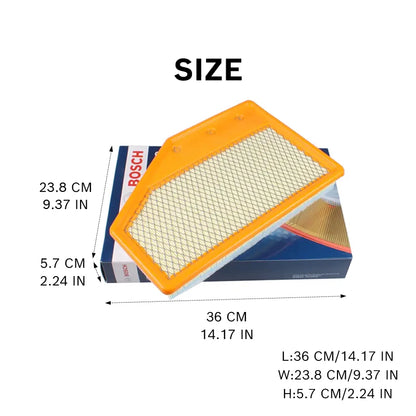 Filtro dell’aria per motore Bosch AF3202, compatibile con Chevrolet Malibu XL, Opel Insignia B, Buick LaCrosse e Cadillac XT4 [codice originale: 23430312].