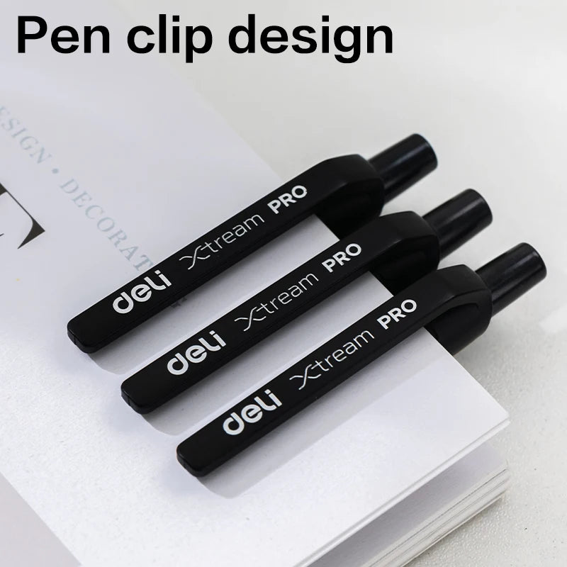 Penne a sfera DELI 0,7 mm Penna a sfera per firma per scrittura liscia Nero Blu Cancelleria per ufficio scuola