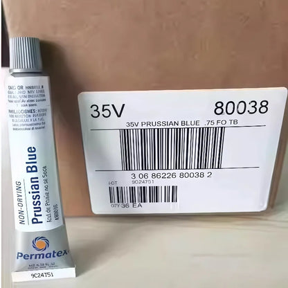 Permatex 80038 Prussian Blue Fitting Compound 0.75 oz Pasta Non Essiccante per Cuscinetti, Valvole, Ingranaggi, Utensili per Motori Automobilistici