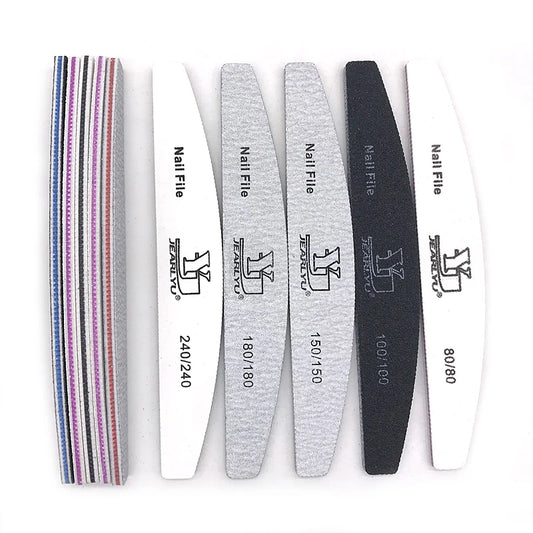 5 pz/lotto lima per unghie Mix Color Limas 80/100/150/180/240 grana professionale carta vetrata rimozione cuticole Buffer File Set di strumenti per Manicure