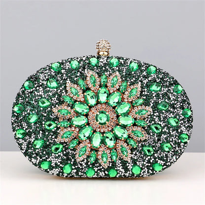 Diamond Crystal Women Make Up Cosmetic Evening Shoulder Messenger pochette borsa per telefono borsa dorata argentea rossa rosa nera