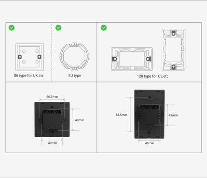 SONOFF NSPanel Sonoff Interruttore A Parete Pannello di Controllo Casa Intelligente Sonoff Ns Pannello 86P EU/US Termostato Digitale di Temperatura Alexa Google