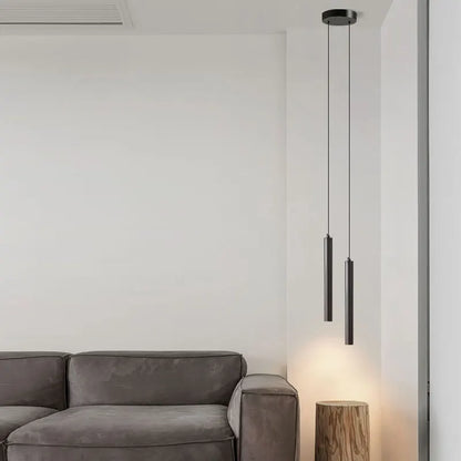 Lampade a sospensione a LED nere con cavo Decor per camera da letto TV Sfondo Lampade a sospensione sospese regolabili per sala da pranzo