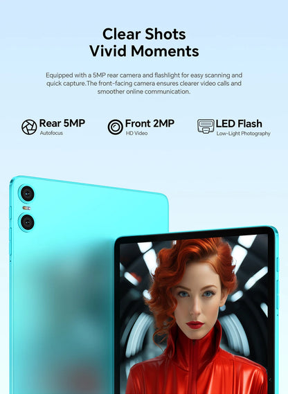Teclast P33 Tablet Android 15 10.1" 9 GB di RAM (3 GB + 6 GB) 64 GB di ROM Allwinner A333 Custodia all-in-one/Tastiera/Mouse/Stilo/Cuffia