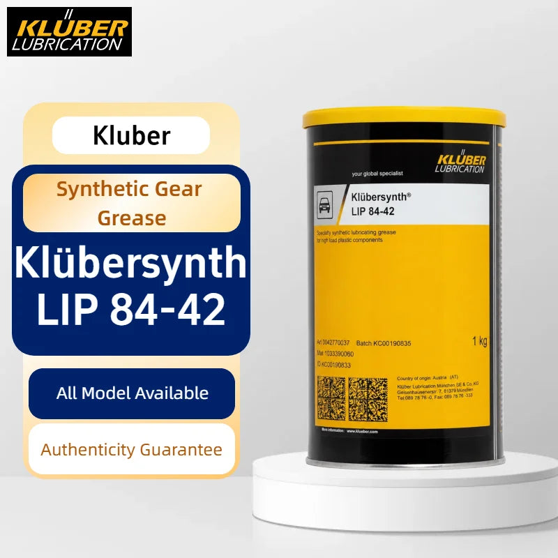 Grasso Sintetico PTFE Kluber Klübersynth LIP 84-42 per Ingranaggi in Plastica ad Alto Carico, Attuatori e Guide a Bassa Temperatura