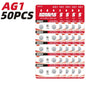 10-100PCS AG1 SR621SW batteria per orologio batterie a bottone da 1.55V ad alta capacità a lunga durata e a prova di perdite per orologio