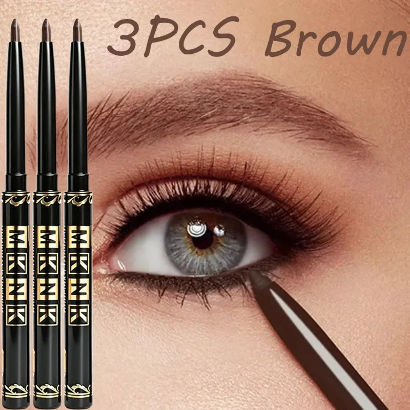 1-12 Pezzi Matita Eyeliner Nera Impermeabile, Anti-sbavatura, Applicazione Facile con Rotazione, Gel Occhi per Trucco Occhi Audace Stile Punk Adatto ai Principianti