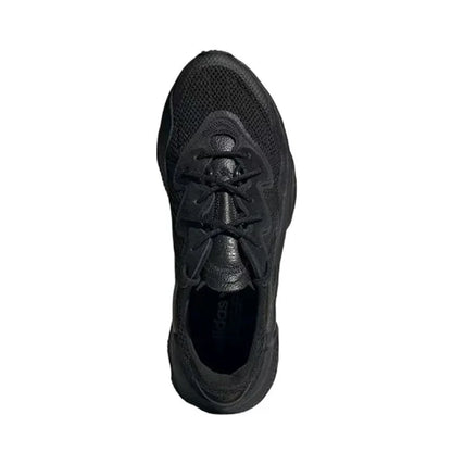 Adidas Originals OZWEEGO 'Black Warrior', sneakers casual retrò in rete, modello interamente nero, EE7775.