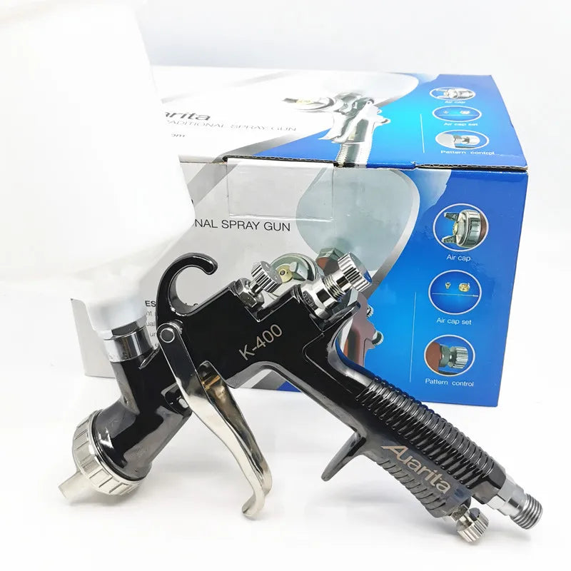 Pistola a Spruzzo di Alta Qualità Auarita K400 LVMP, Spruzzatore per Auto 1.4/1.7MM R500, Pistola per Verniciatura ad Alta Atomizzazione, Aerografo