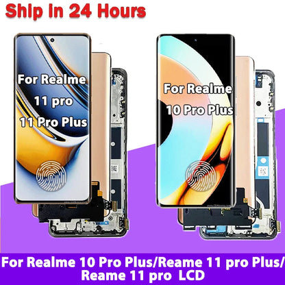 6.7”Nuovo per Realme 11 Pro/11Pro+ Plus RMX3740 RMX3771 LCD Touch Screen Digitizer per Realme 10 Pro+ Plus RMX3687 LCD
