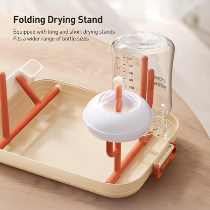 Set di 10 spazzole per la pulizia delle bottiglie, con spazzola in silicone per bottiglie, spazzola per la pulizia dei tettarelle e scolapiatti per bottiglie, ideale per la casa e i viaggi.