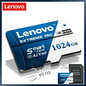 Scheda Micro SD Lenovo 1TB 512GB, scheda SD ad alta velocità 256GB 128GB, scheda TF UHS‑I, scheda di memoria impermeabile per dash cam, telecamere di videosorveglianza, Nintendo Switch.