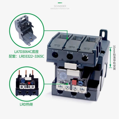 Relè di sovraccarico termico elettrico Schneider Lrd4365/Lrd4367/Lrd4369 applicabile al contattore LC1D80-104A /95-120A /110-140A