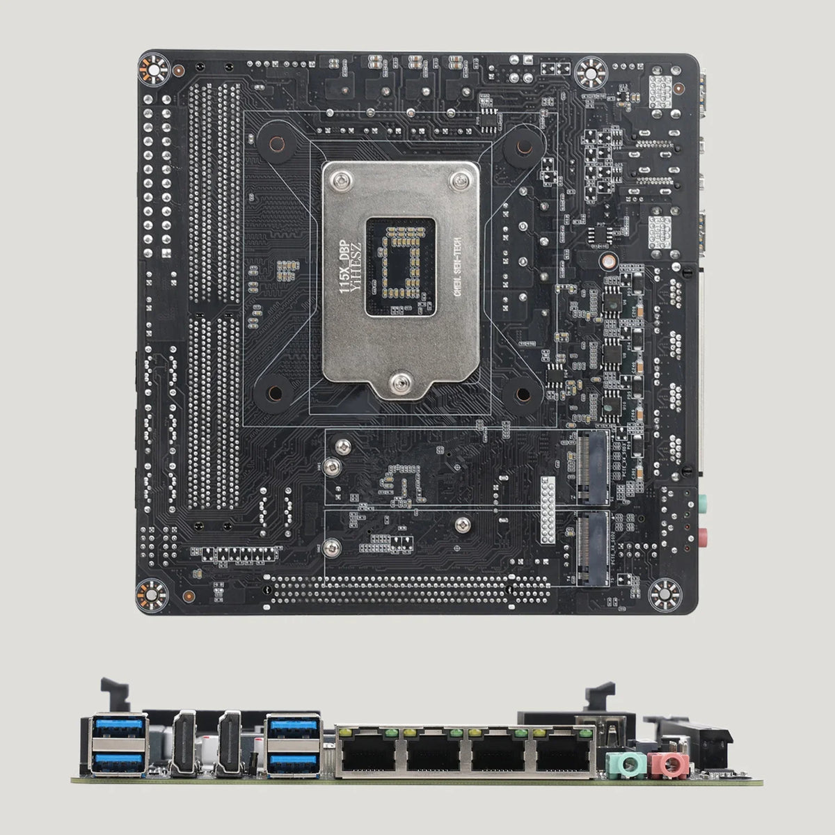 Scheda Madre NAS Mini Vpro YX-C246 a 8 Alloggiamenti 8 SATA 4 LAN 2xDDR4 3xM.2 PCIe x16 LGA1151 Supporta E-2100 E-2200 Core di 8a e 9a Generazione