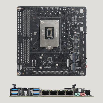 Scheda Madre NAS Mini Vpro YX-C246 a 8 Alloggiamenti 8 SATA 4 LAN 2xDDR4 3xM.2 PCIe x16 LGA1151 Supporta E-2100 E-2200 Core di 8a e 9a Generazione