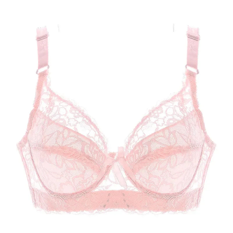Reggiseno sottile a copertura totale, senza ferretto, regolabile, in pizzo, per taglie forti, copri seno, coppe B C D, reggiseno in pizzo taglie grandi 2028