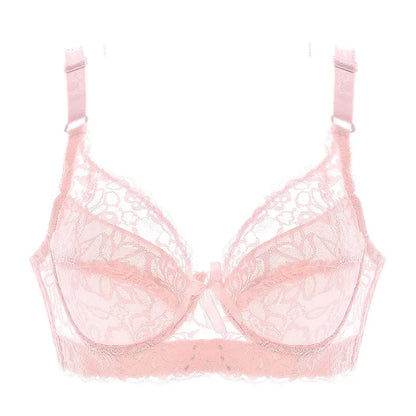 Reggiseno sottile a copertura totale, senza ferretto, regolabile, in pizzo, per taglie forti, copri seno, coppe B C D, reggiseno in pizzo taglie grandi 2028