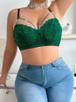 Intimo sexy taglie forti da donna Mezza tazza Tirare insieme Design in pizzo solido Adatto per donne complete XL-XXL MR2670