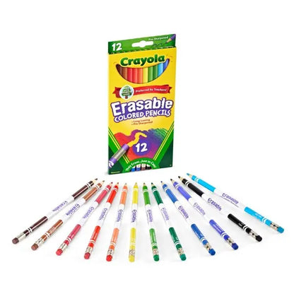 Matite Colorate Cancellabili Crayola, Confezione da 12, 36, 48 Pezzi, Set di Matite Pre-Affilate per Colorare e Disegnare, per Bambini, Studenti e Materiale Scolastico