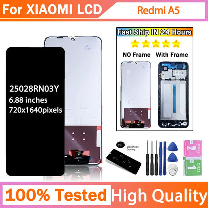 OEM Per Xiaomi Redmi A5 Grande Vetro Versione Europea LCD Touch Screen Digitizer Assembly 25028RN03Y Display di Ricambio