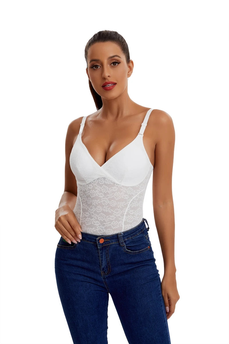 3 in 1 Perizoma in pizzo Body Donna Shapewear Nuovo Shaper completo del corpo Vita sottile Controllo della pancia Biancheria intima Pancia piatta Liscia Faja
