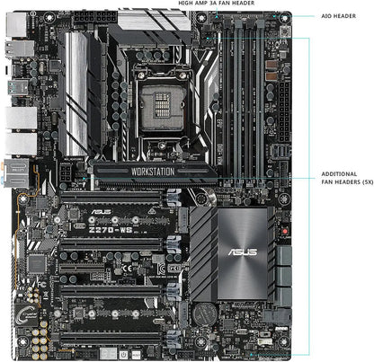 Scheda madre server ASUS Z270-WS Intel Z270 LGA 1151 DDR4 3866MHz ATX supporta CPU Core i3-6320 6400 7600 7700 G4560 6100