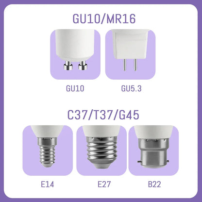Lampadina intelligente regolabile a 3 temperature di colore CCT AC100-240V 3W 9W Lampadina LED GU10 MR16 E27 Luce spot Temperatura colore per l'illuminazione domestica