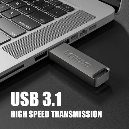 Chiavetta USB Lenovo Mini ad alta velocità, in metallo, resistente e portatile, con capacità di archiviazione di 2 TB/1 TB/512 GB/256 GB/128 GB, ideale per PC, laptop e sistemi audio per auto.