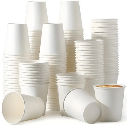 50/100PCS Bicchieri di carta usa e getta piccoli, perfetti per le caffetterie in ufficio, ristoranti, picnic, degustazione di succo di caffè, bevande calde e fredde