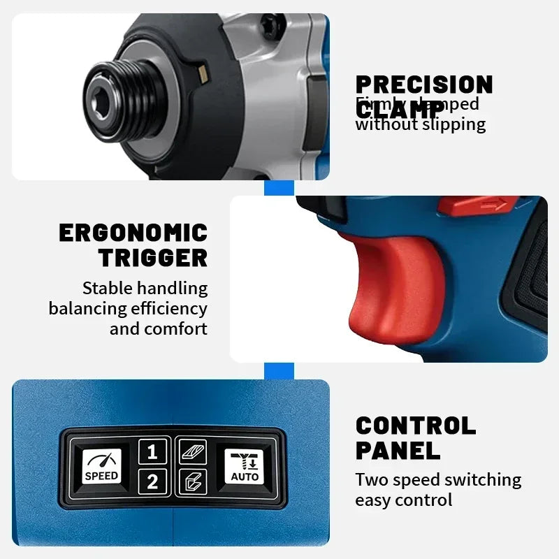 BOSCH GDR 18V-215 Trapano Avvitatore a Impatto Cordless Professionale 215 Nm Brushless con Attacco Esagonale Interno da 1/4" Utensili Elettrici GDR18V-215
