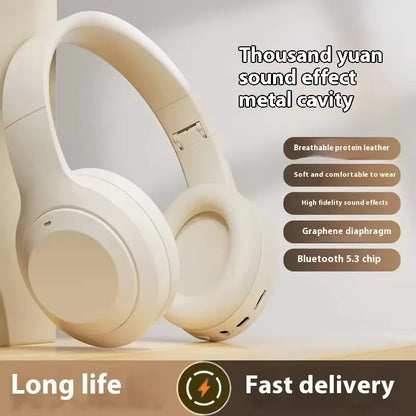 Auricolari Bluetooth wireless Lenovo Cuffie wireless pieghevoli per computer Cuffie da gioco con audio stereo Android e iOS