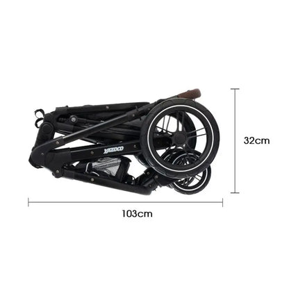 Nuovo passeggino di lusso 3 in 1 carrozzina da viaggio portatile pieghevole carrozzina alta paesaggio telaio in alluminio passeggino neonato