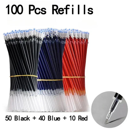 20/50 pezzi Penne gel Set Nero Blu Rosso Ricarica Gel Forniture scolastiche e per ufficio Cancelleria accessori kawaii cancelleria penne carine