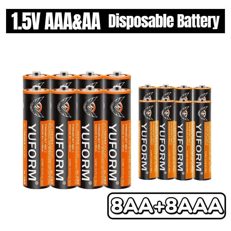 Batterie al carbonio zinco AA AAA da 1,5 V, confezione da 40 all'ingrosso per giocattoli, orologi, telecomandi, alimentazione di lunga durata, a prova di perdite