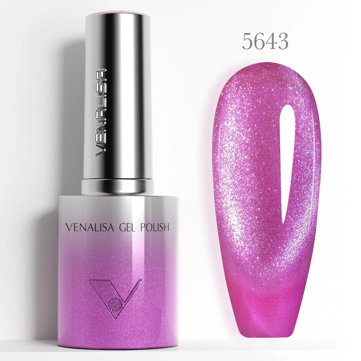 Venalisa 10ml Smalto Gel Effetto Occhio di Gatto Ultra Senza HEMA e TPO, Soak Off UV LED Lunga Durata, Brillante e Scintillante