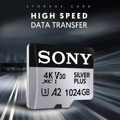 Scheda di memoria originale Sony 128GB 256GB 1024GB 512GB ad alta velocità, facile da trasportare, espansione MicroSD grigia ™   Scheda Flash UHS-I