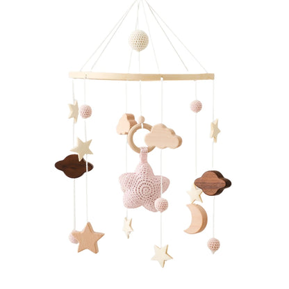 Carillon girevole per neonati Culla Imitazione Colore legno Appeso Sonaglio Bambino Lenitivo Giocattoli musicali 0-12 mesi Regalo per bambini