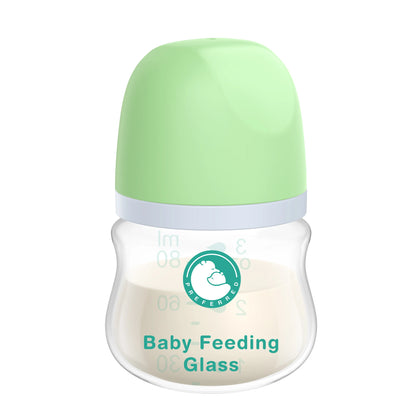 MAMIJOY 1PCS Biberon per Neonati 90ML/160ML Biberon in Vetro Anti-flatulenza Biberon per l'Alimentazione del Latte Senza BPA per Neonati