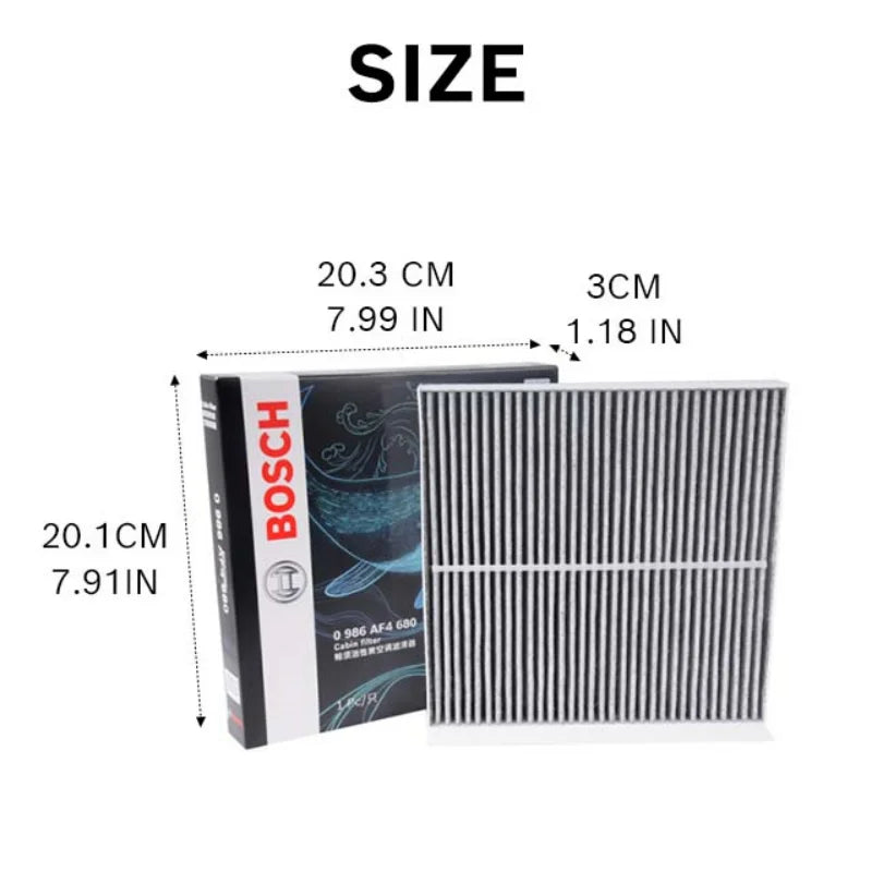 Filtro abitacolo attivo Bosch AF4680 per Mazda 3/Axela BP MHEV, Mazda CX-30 2.0L, MHEV, EV, Mazda CX-50 2.5L HEV [OE: BELH61J6X]
