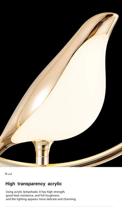 Lampadari a sospensione a LED per uccelli gazza girevoli per interni per lampade a sospensione a soffitto a linea regolabile da comodino per cucina e pranzo